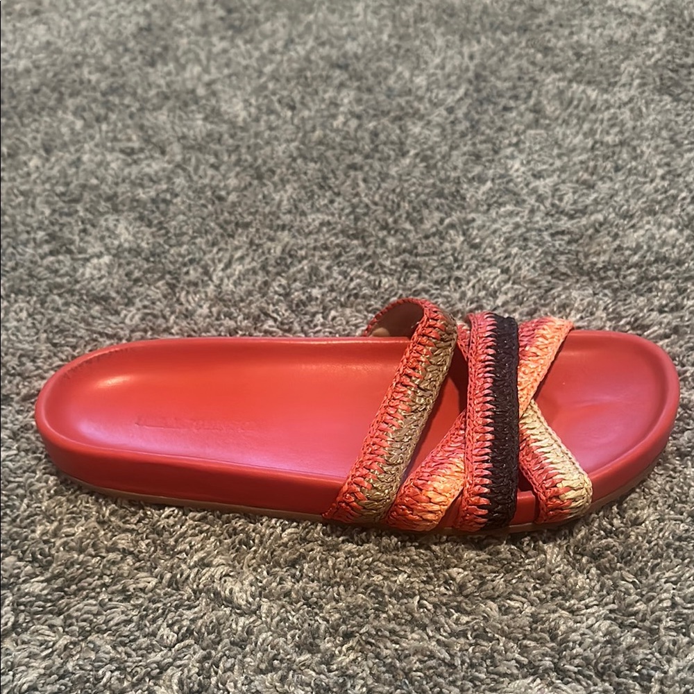 Ulla Johnson Stylish Red Slide Sandals - Picture 5 of 7